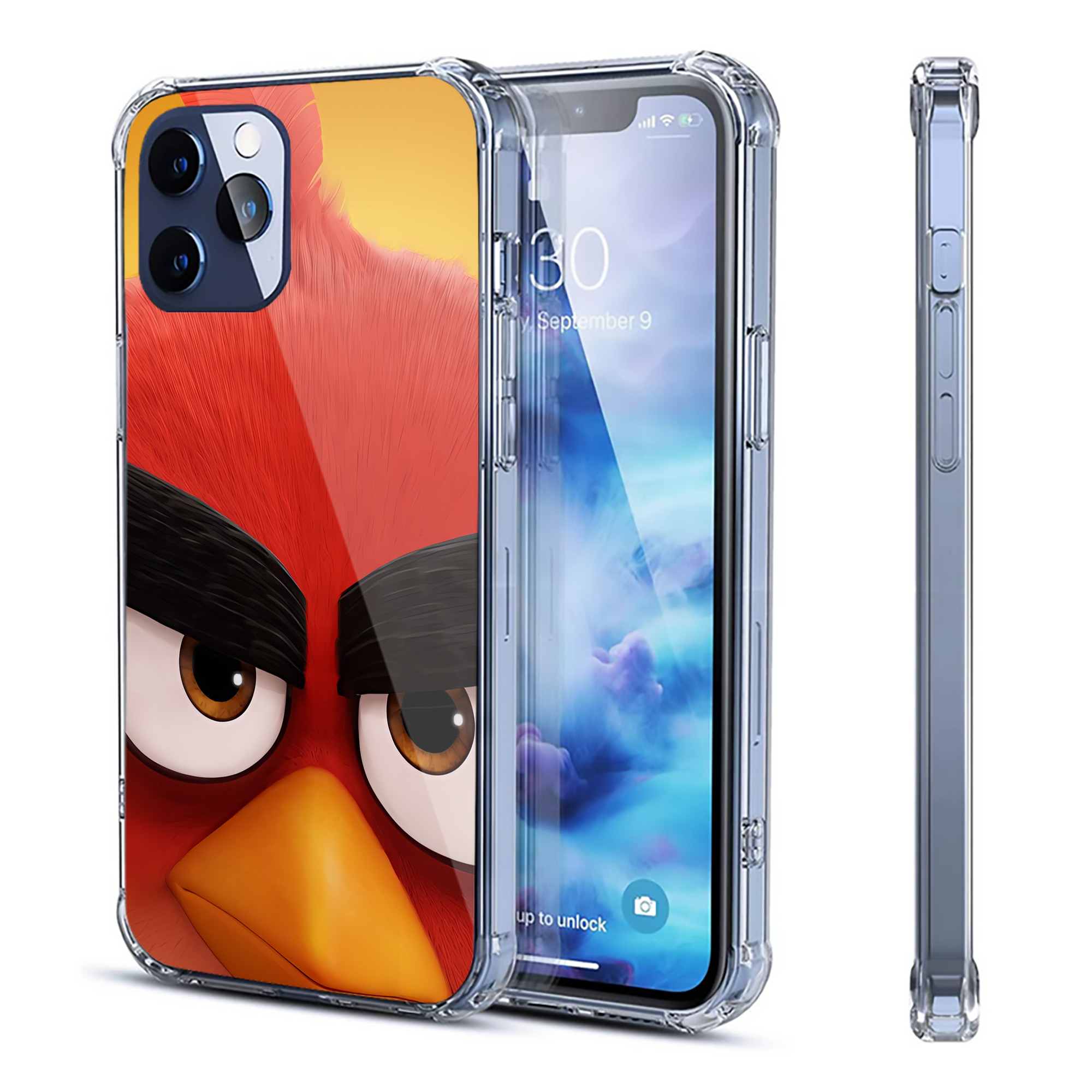 （画像用） Angry Birds アングリーバード 【iPhone 12シリーズ対応】透明スマホケース（クリアソフトケース）